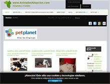 Tablet Screenshot of animalesadopcion.com